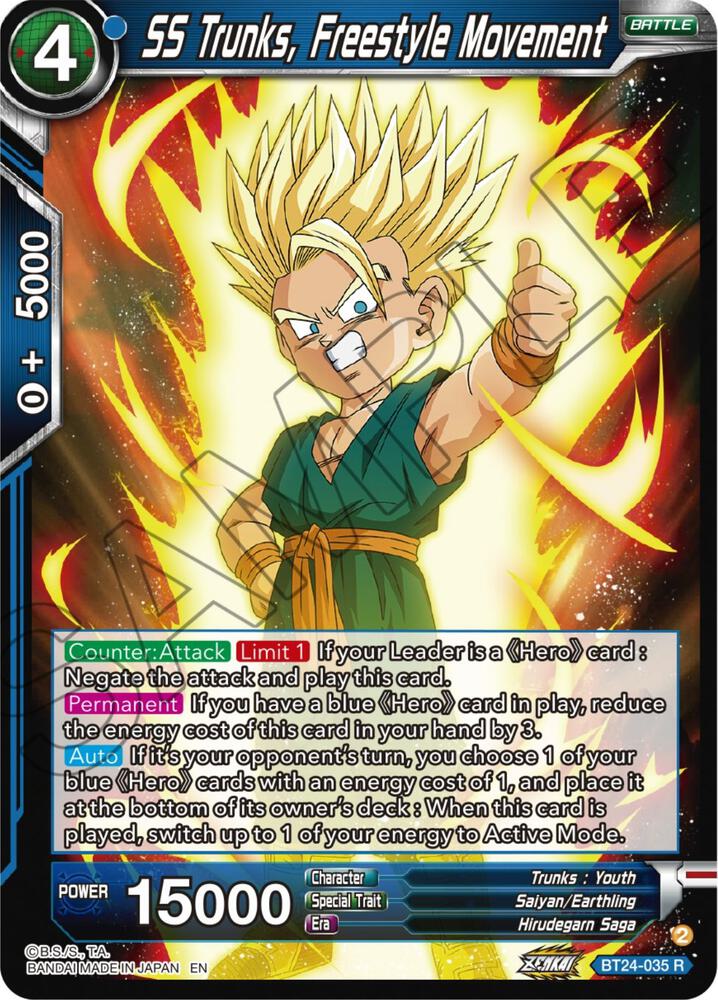 SS Trunks, Freestyle Movement BT24-035 card from Beyond Generations