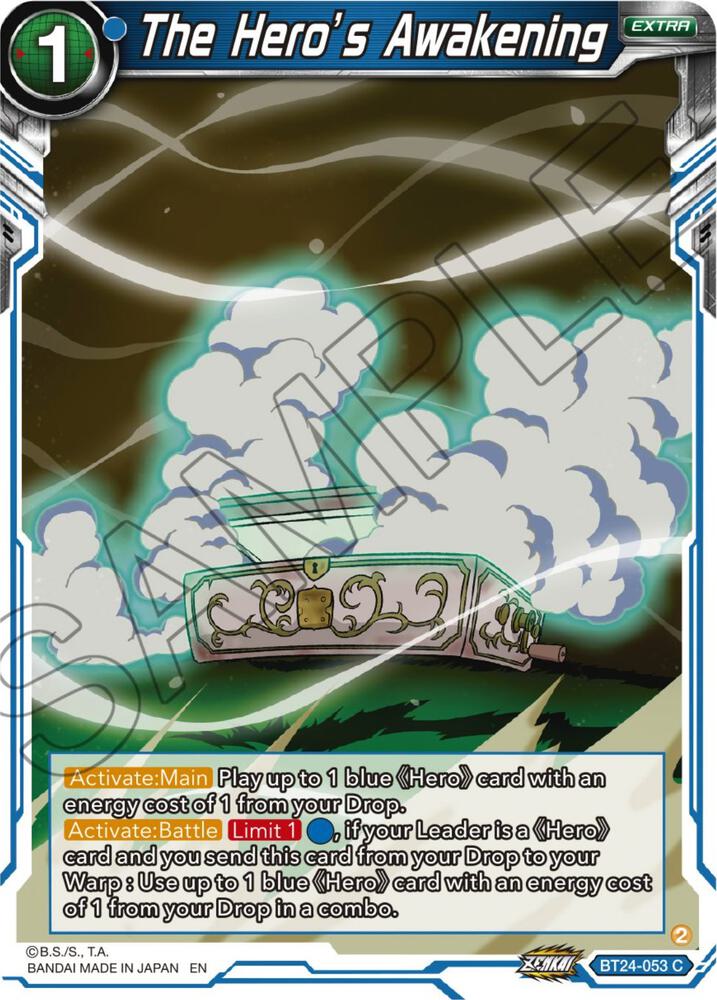 The Hero's Awakening BT24-053 card from Beyond Generations
