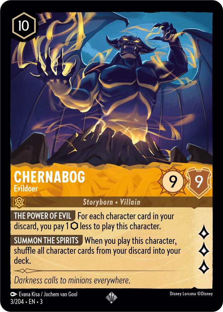 Chernabog - Evildoer 3/204 card from Into the Inklands