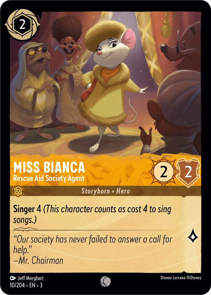 Miss Bianca - Rescue Aid Society Agent 10/204 card from Into the Inklands