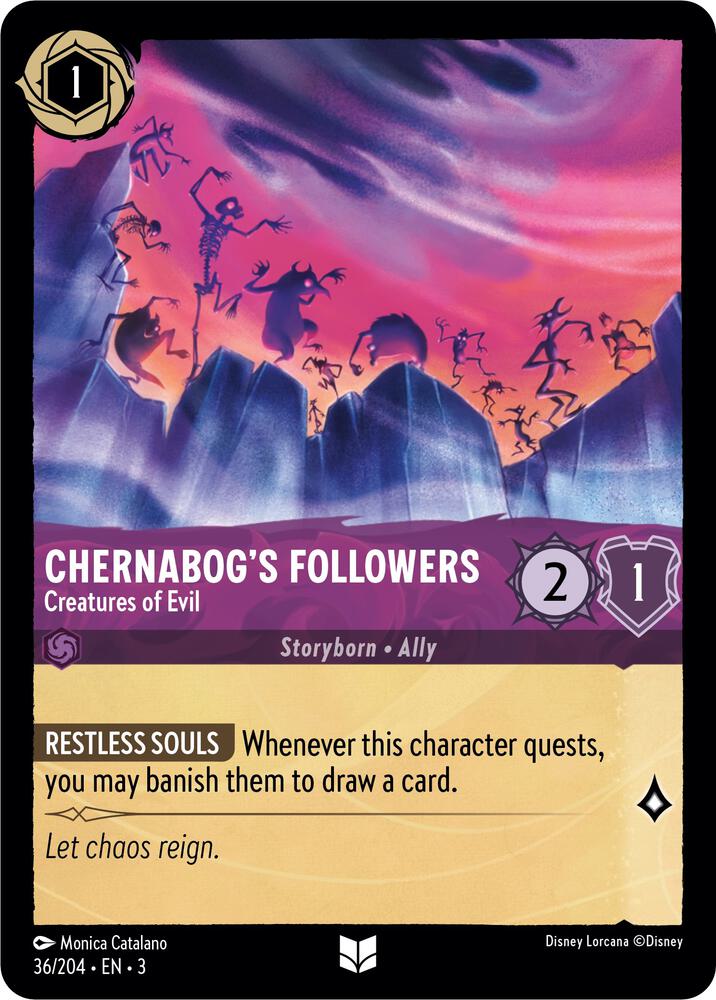 Chernabog's Followers - Creatures of Evil 36/204 card from Into the Inklands