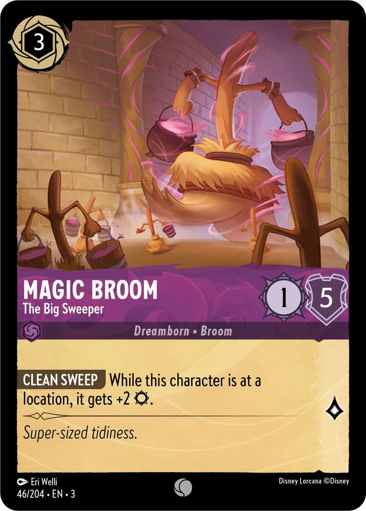 Magic Broom - The Big Sweeper 46/204 card from Into the Inklands