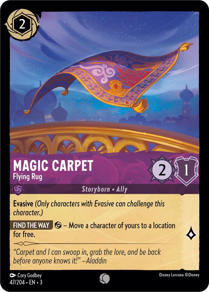 Magic Carpet - Flying Rug 47/204 card from Into the Inklands