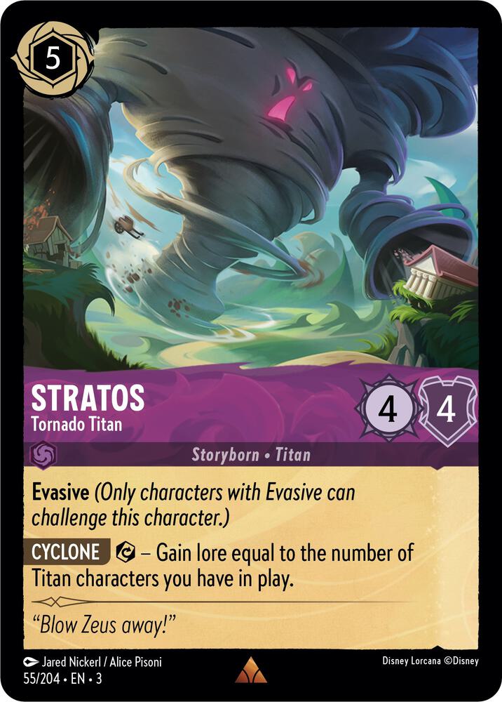 Stratos - Tornado Titan 55/204 card from Into the Inklands