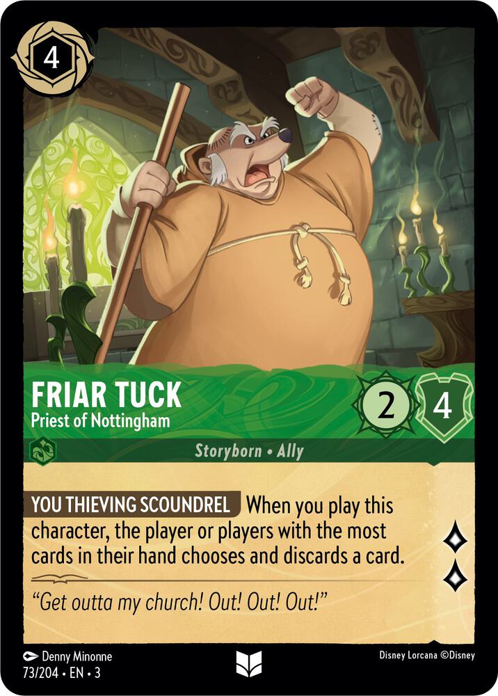 Friar Tuck - Priest of Nottingham 73/204 card from Into the Inklands