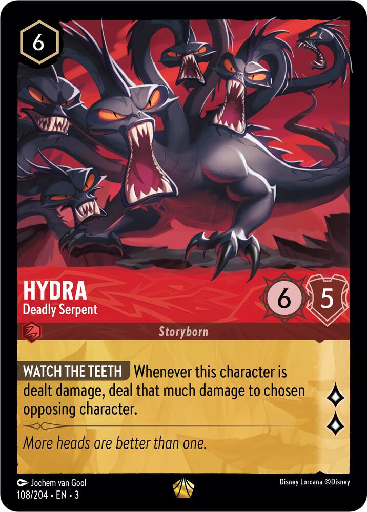 Hydra - Deadly Serpent 108/204 card from Into the Inklands