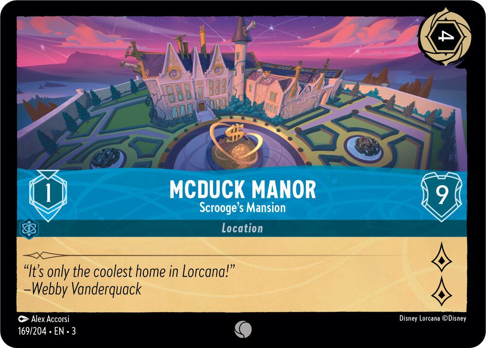 McDuck Manor - Scrooge's Mansion 169/204 card from Into the Inklands