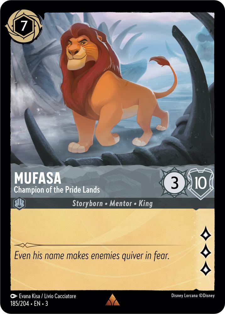 Mufasa - Champion of the Pride Lands 185/204 card from Into the Inklands