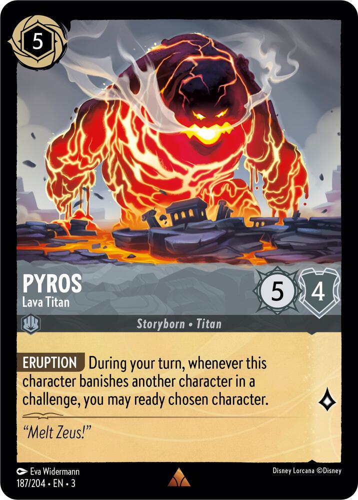 Pyros - Lava Titan 187/204 card from Into the Inklands