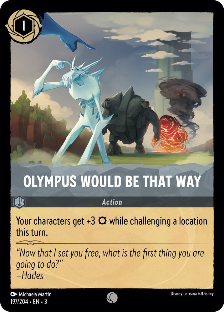 Olympus Would Be That Way 197/204 card from Into the Inklands