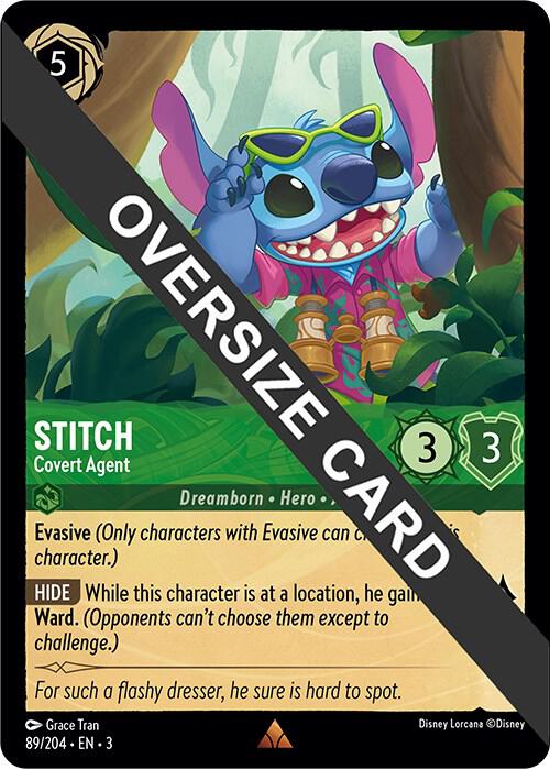 Stitch - Covert Agent (Oversized) 89/204 card from Into the Inklands