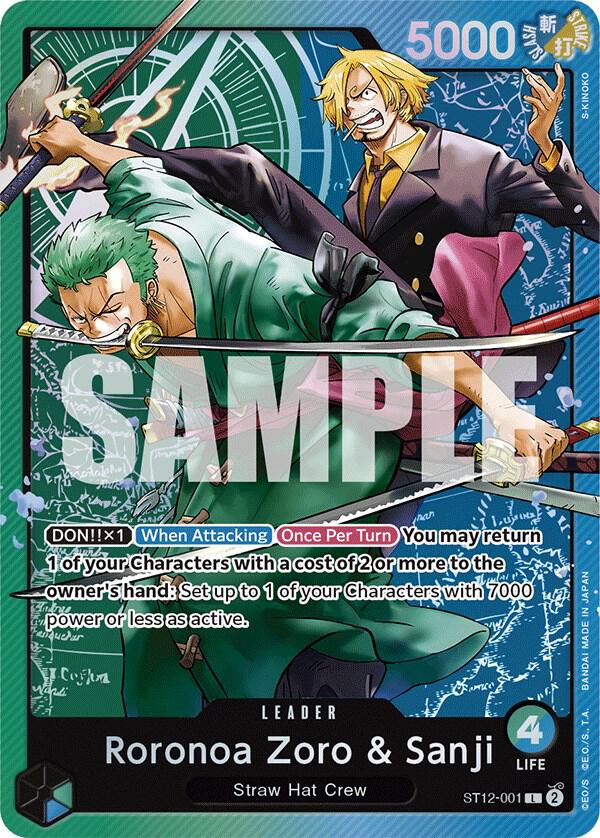 Roronoa Zoro & Sanji ST12-001 card from Starter Deck 12: Zoro and Sanji