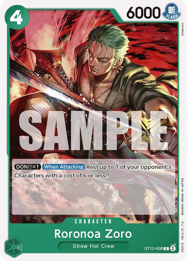 Roronoa Zoro ST12-008 card from Starter Deck 12: Zoro and Sanji