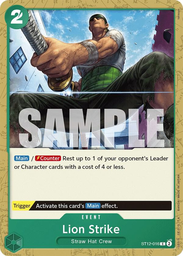 Lion Strike ST12-016 card from Starter Deck 12: Zoro and Sanji