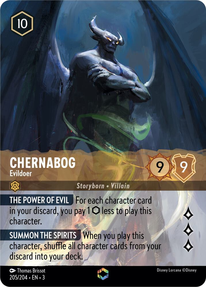 Chernabog - Evildoer (Enchanted) 205/204 card from Into the Inklands
