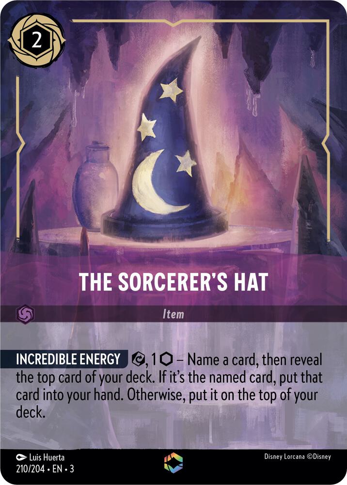 The Sorcerer's Hat (Enchanted) 210/204 card from Into the Inklands