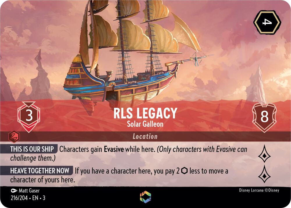 RLS Legacy - Solar Galleon (Enchanted) 216/204 card from Into the Inklands