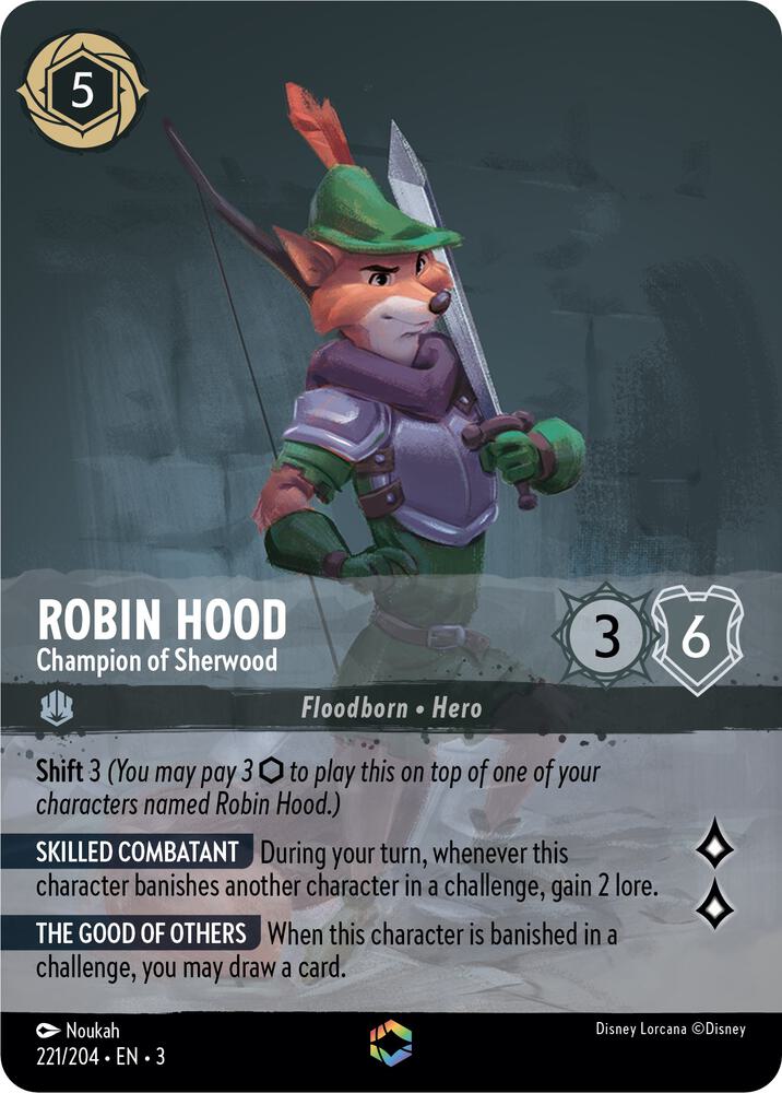Robin Hood - Champion of Sherwood (Enchanted) 221/204 card from Into the Inklands