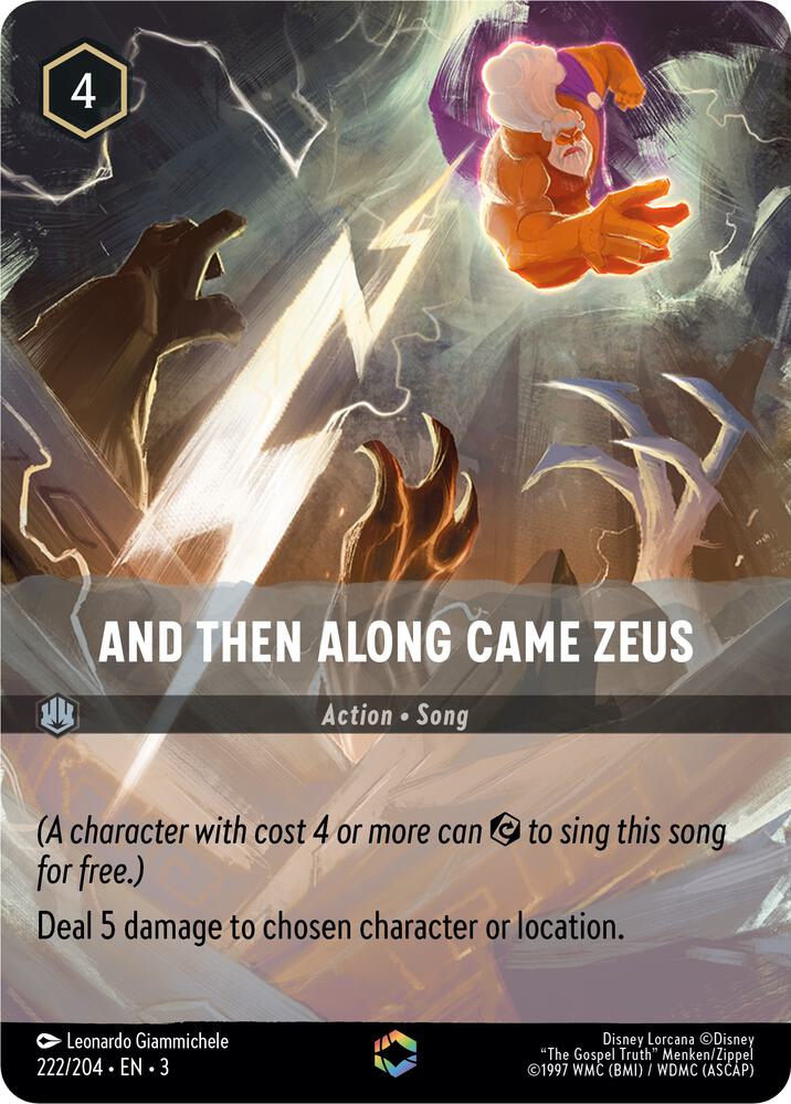 And Then Along Came Zeus (Enchanted) 222/204 card from Into the Inklands