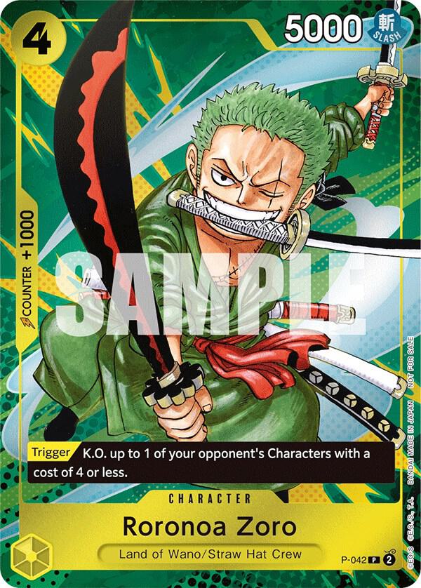 Roronoa Zoro (Event Pack Vol. 3) P-042 card from One Piece Promotion Cards