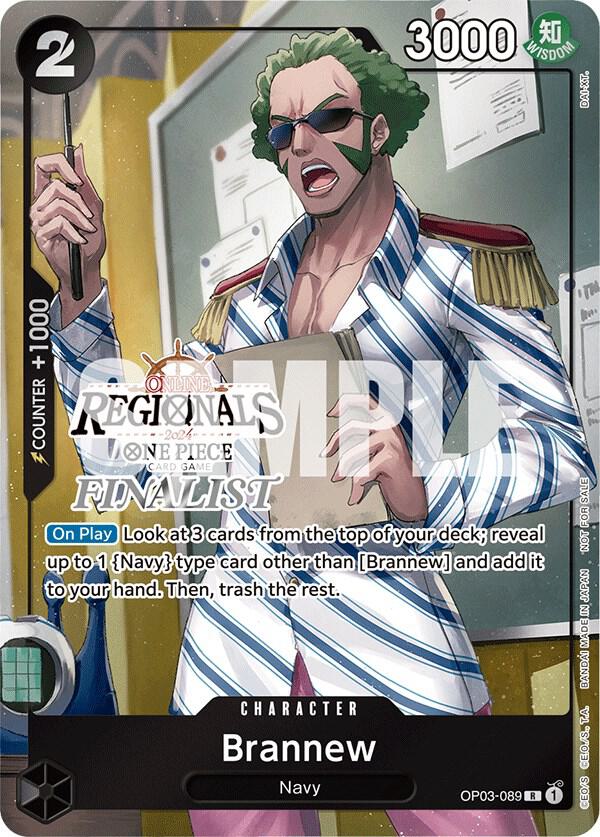 Brannew (Online Regional 2024) [Finalist] OP03-089 card from One Piece Promotion Cards