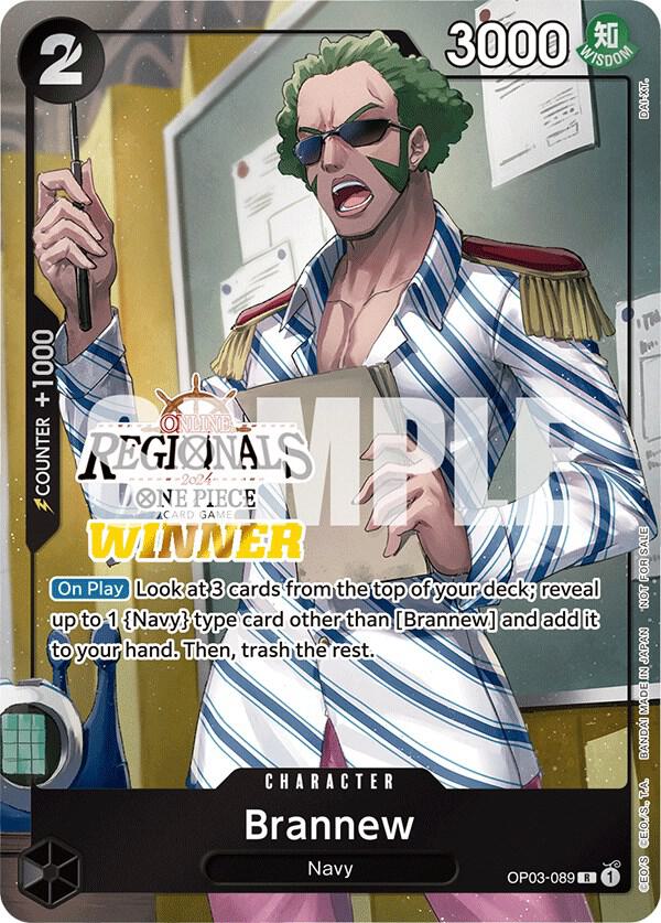 Brannew (Online Regional 2024) [Winner] OP03-089 card from One Piece Promotion Cards