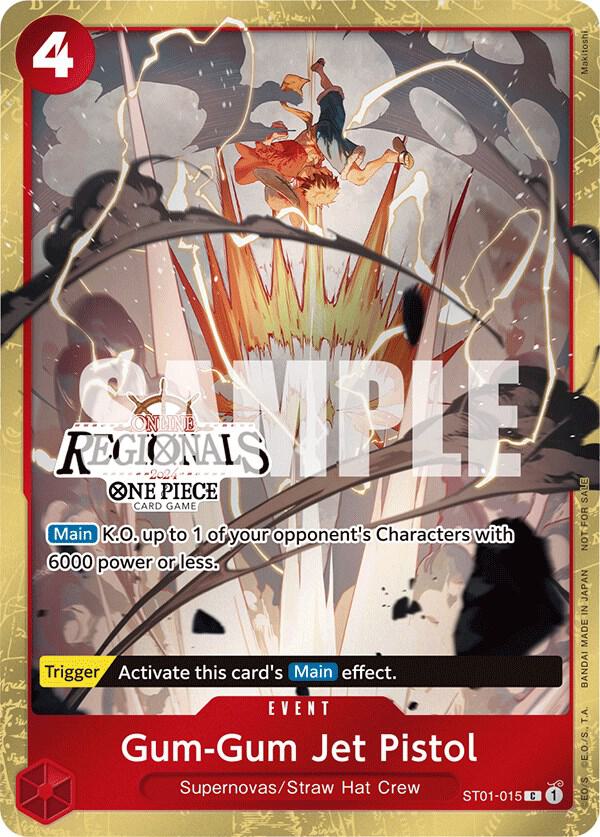 Gum-Gum Jet Pistol (Online Regional 2024) [Participant] ST01-015 card from One Piece Promotion Cards