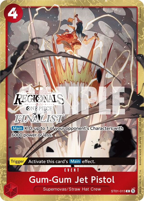 Gum-Gum Jet Pistol (Online Regional 2024) [Finalist] ST01-015 card from One Piece Promotion Cards