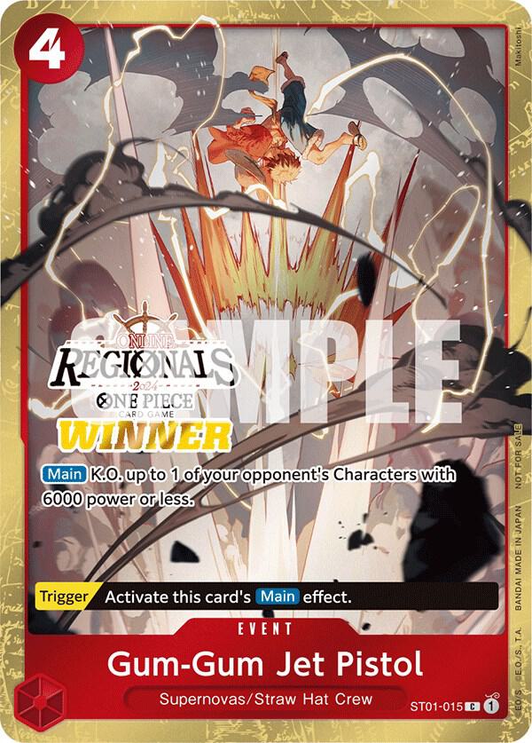 Gum-Gum Jet Pistol (Online Regional 2024) [Winner] ST01-015 card from One Piece Promotion Cards