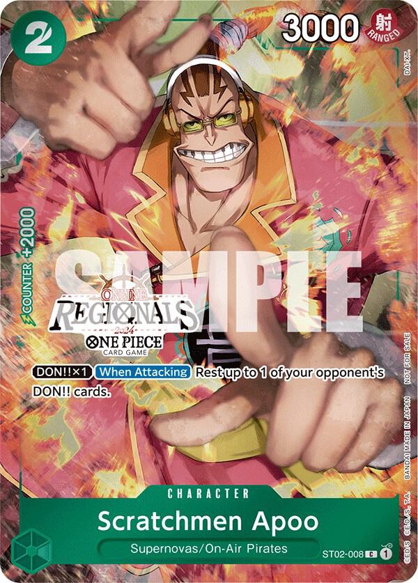 Scratchmen Apoo (Online Regional 2024) [Participant] ST02-008 card from One Piece Promotion Cards