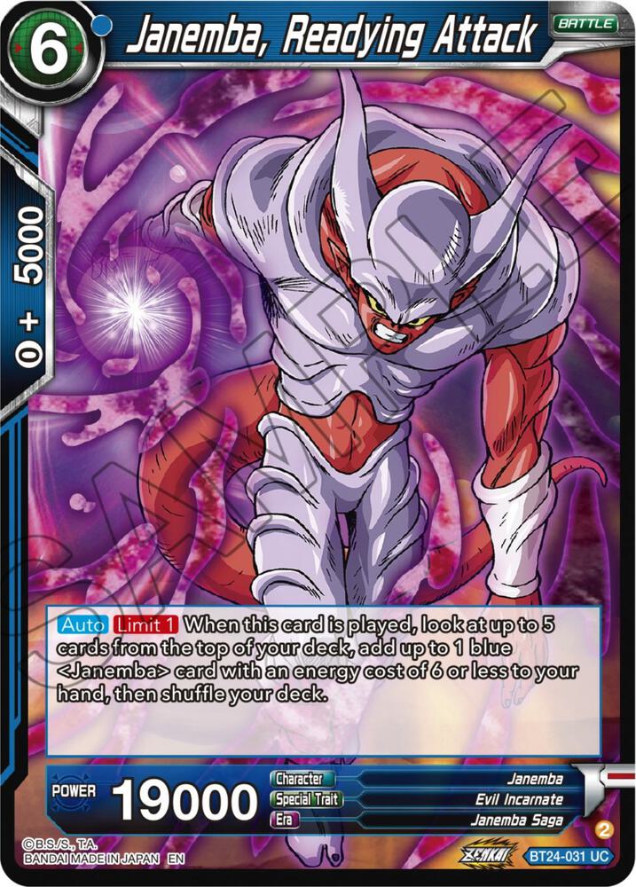 Janemba, Readying Attack BT24-031 card from Beyond Generations