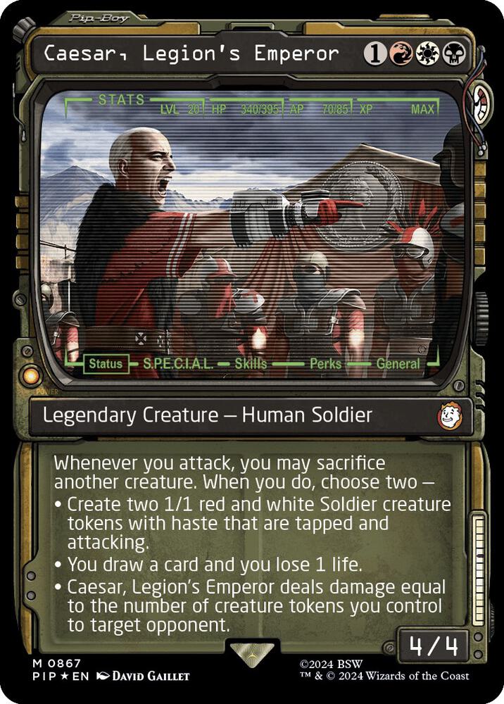 Caesar, Legion's Emperor (Showcase) (Surge Foil) 867 card from Universes Beyond: Fallout