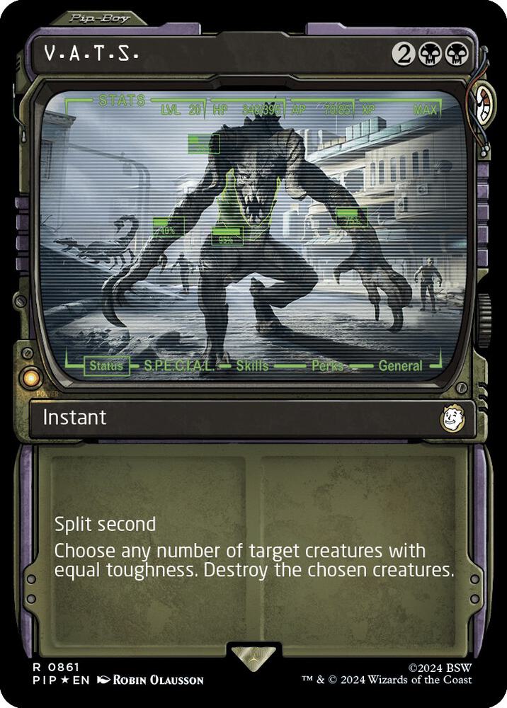 V.A.T.S. (Showcase) (Surge Foil) 861 card from Universes Beyond: Fallout