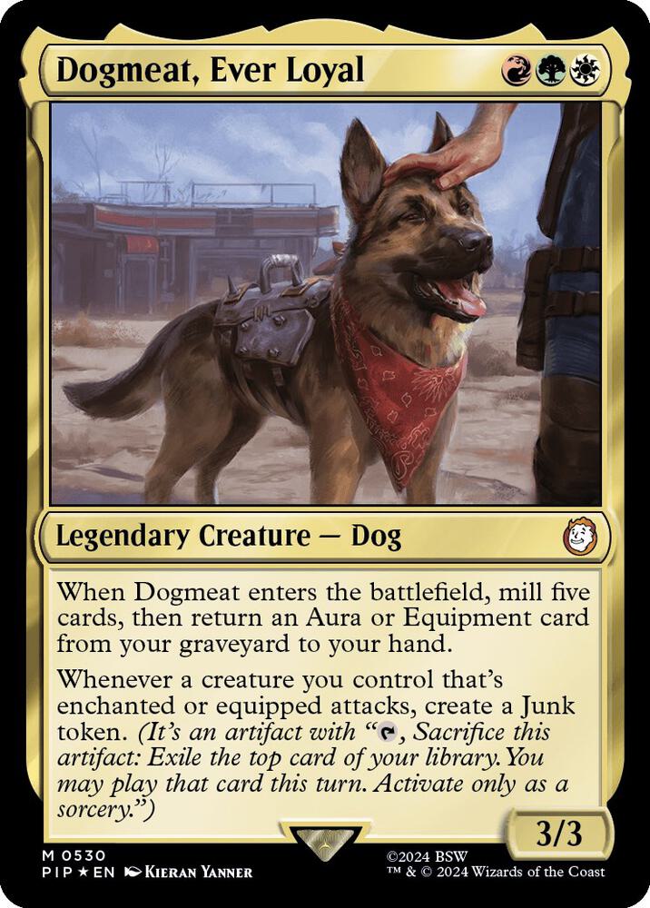 Dogmeat, Ever Loyal (Surge Foil) 530 card from Universes Beyond: Fallout