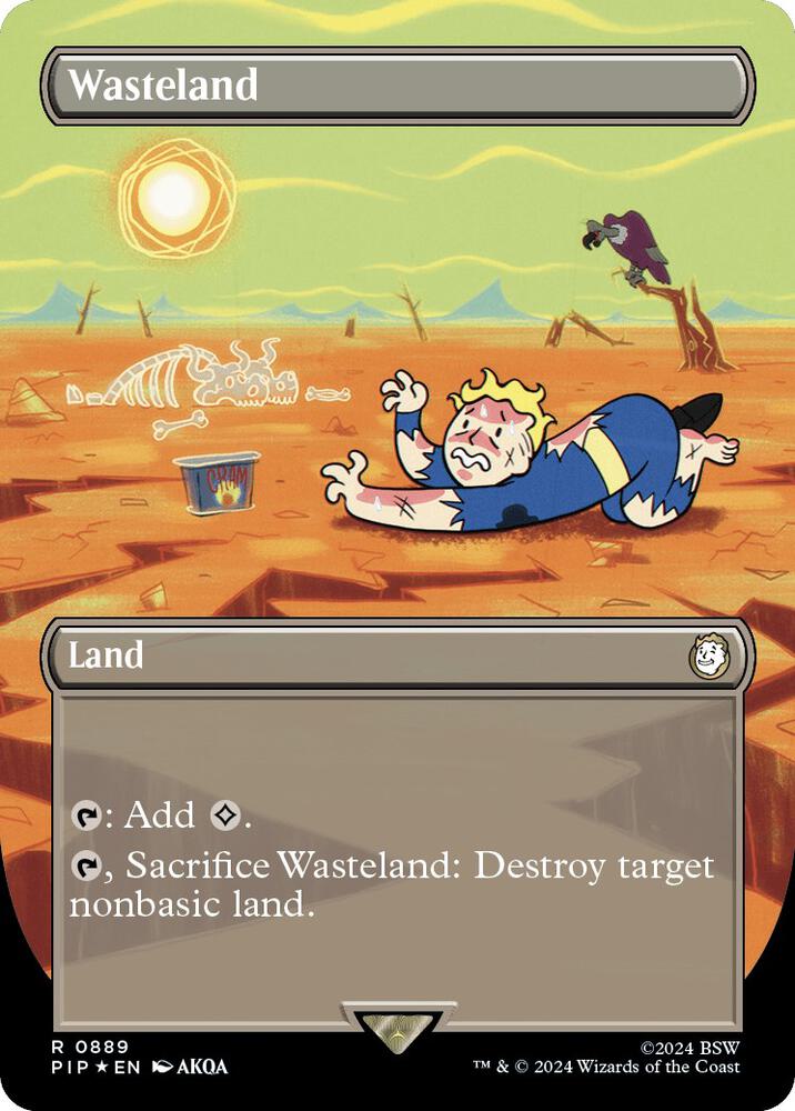 Wasteland (Borderless) (Surge Foil) 889 card from Universes Beyond: Fallout