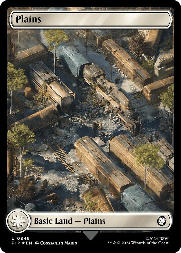 Plains (Surge Foil) 846 card from Universes Beyond: Fallout