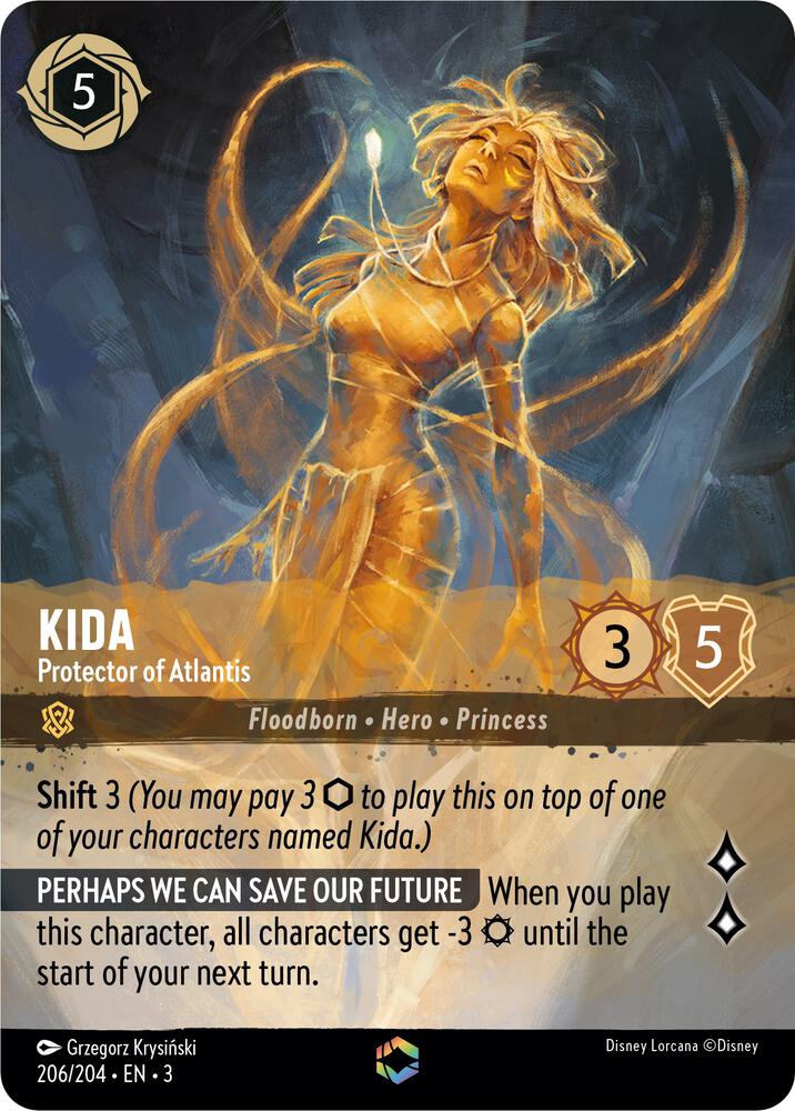 Kida - Protector of Atlantis (Enchanted) 206/204 card from Into the Inklands