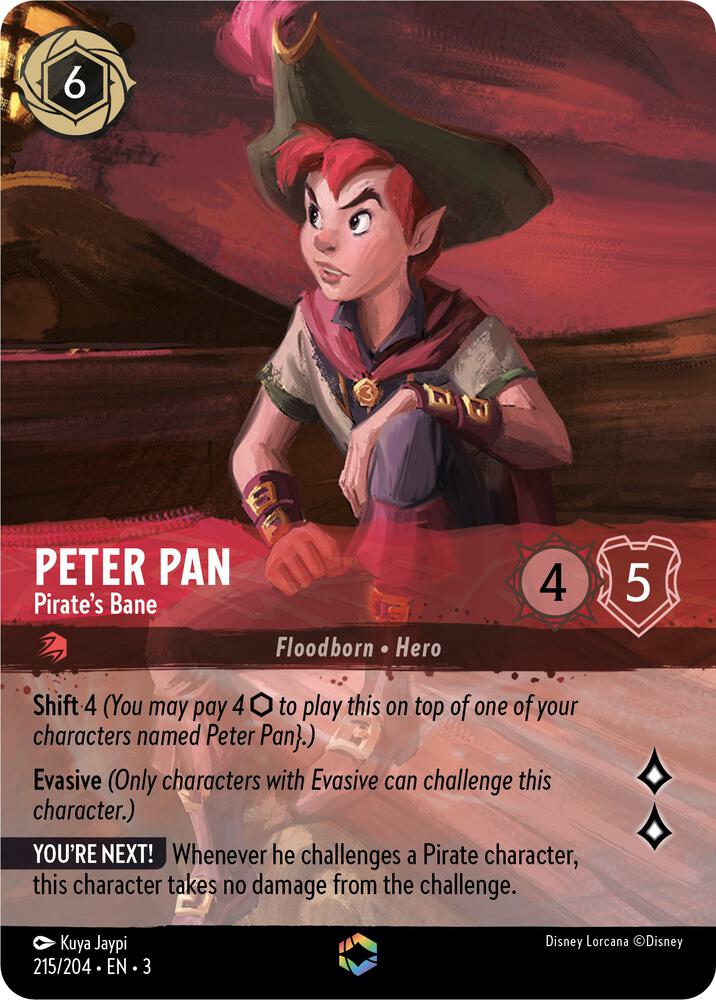 Peter Pan - Pirate's Bane (Enchanted) 215/204 card from Into the Inklands