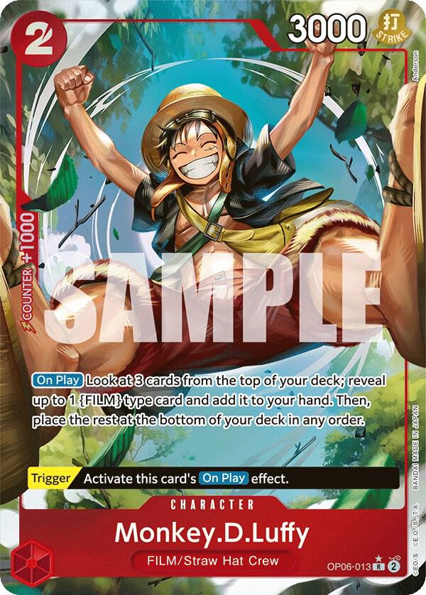 Monkey.D.Luffy (Alternate Art) OP06-013 card from Wings of the Captain