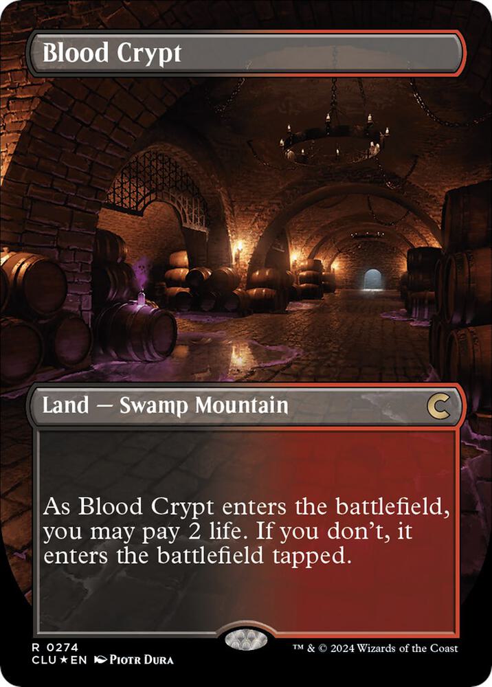 Blood Crypt (Borderless) 274 card from Ravnica: Clue Edition