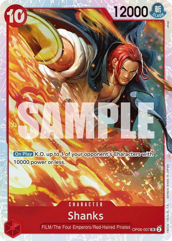Shanks OP06-007 card from Wings of the Captain