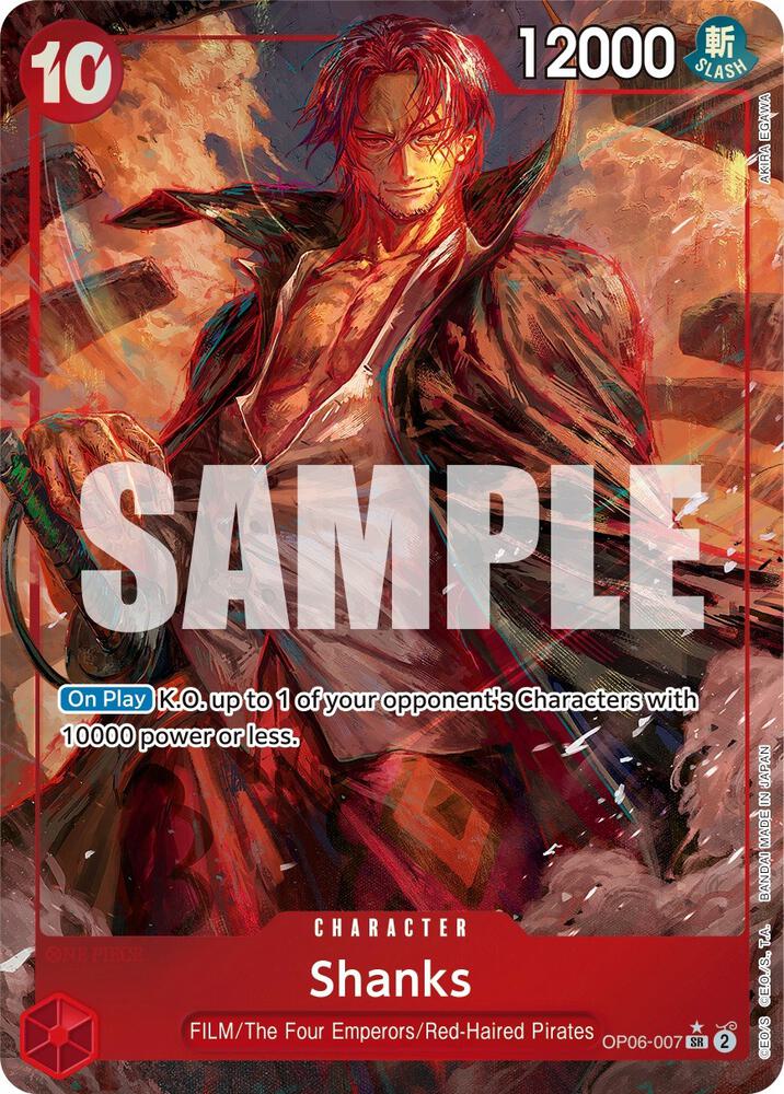 Shanks (Alternate Art) OP06-007 card from Wings of the Captain