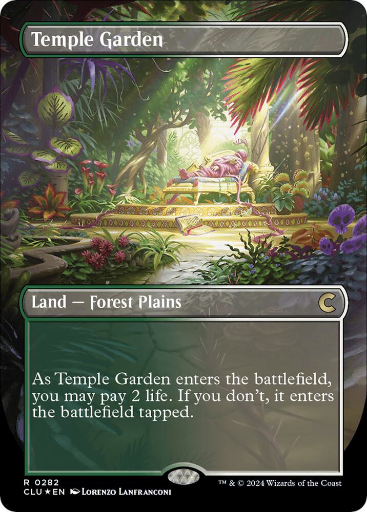 Temple Garden (Borderless) 282 card from Ravnica: Clue Edition