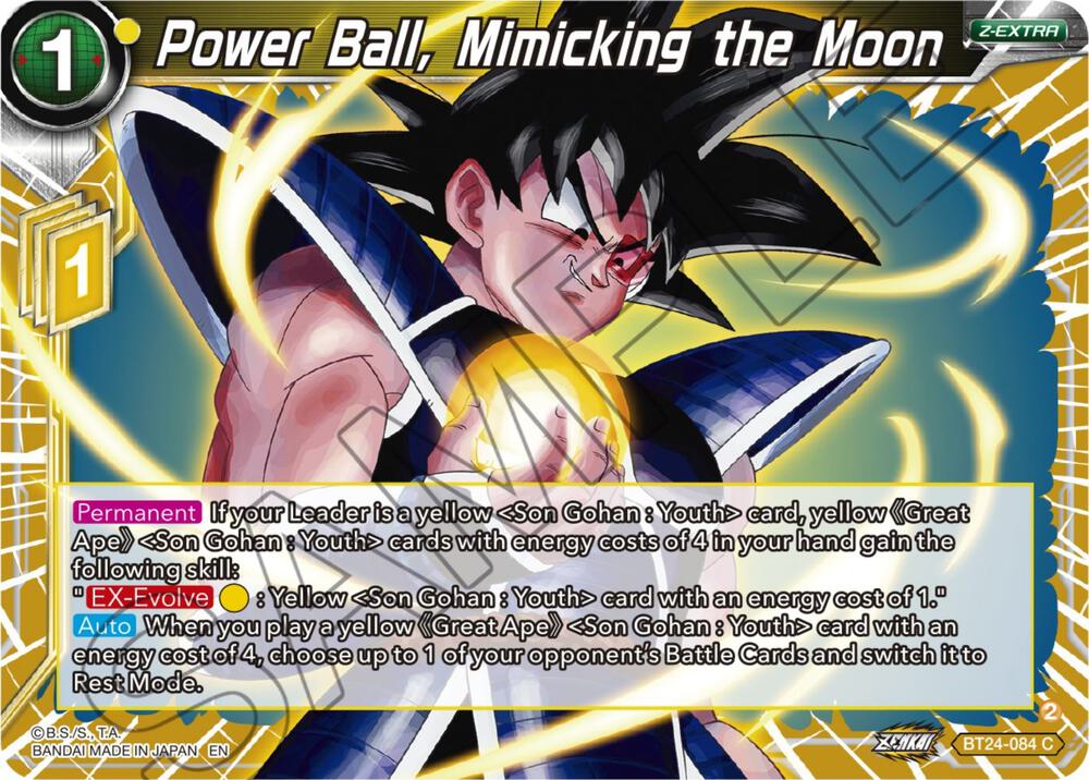 Power Ball, Mimicking the Moon BT24-084 card from Beyond Generations