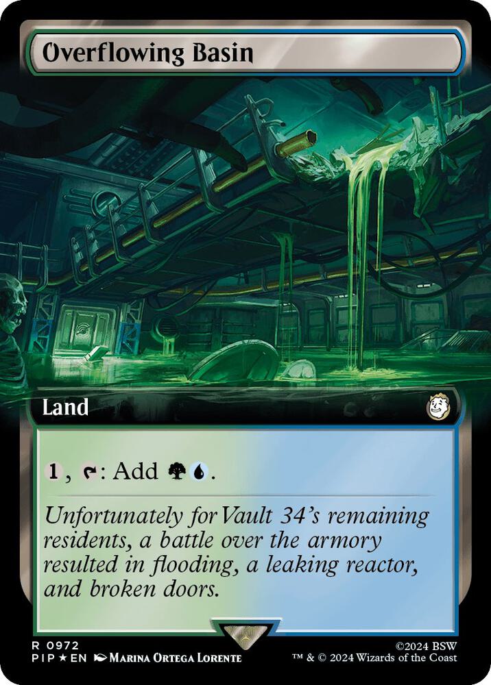 Overflowing Basin (Extended Art) (Surge Foil) 972 card from Universes Beyond: Fallout