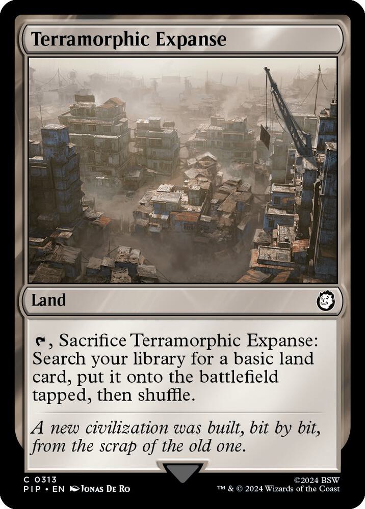 Terramorphic Expanse 313 card from Universes Beyond: Fallout