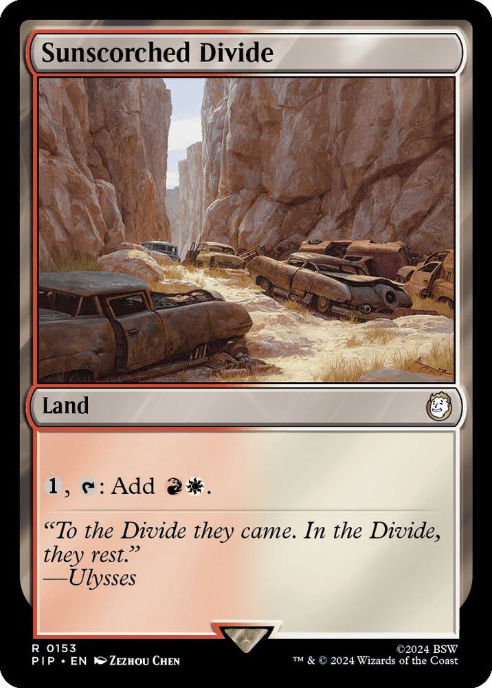 Sunscorched Divide 153 card from Universes Beyond: Fallout