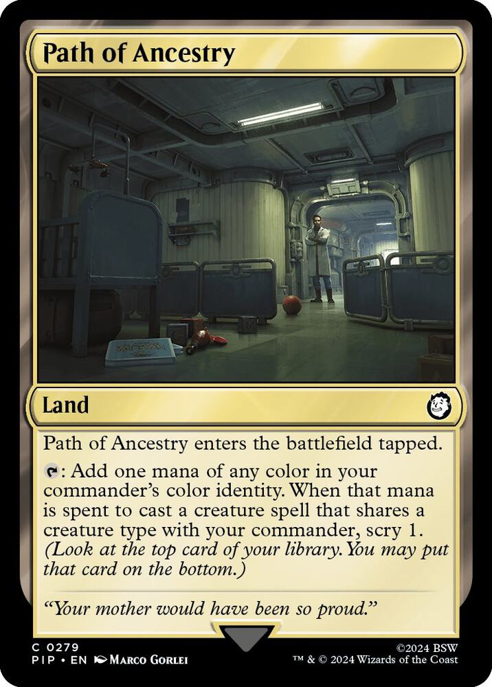 Path of Ancestry 279 card from Universes Beyond: Fallout