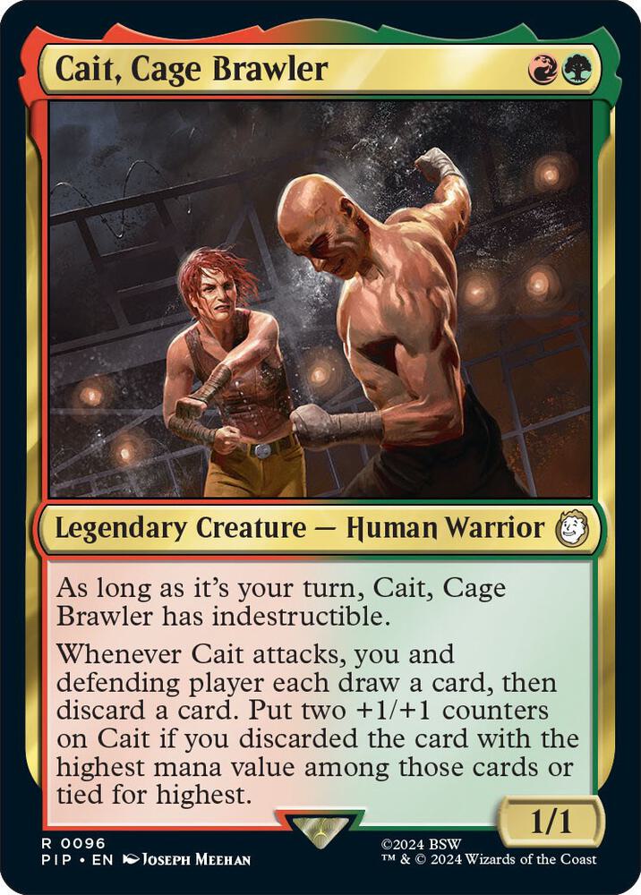 Cait, Cage Brawler 96 card from Universes Beyond: Fallout