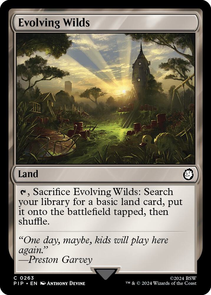 Evolving Wilds 263 card from Universes Beyond: Fallout